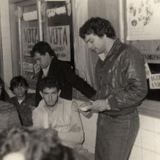  Asamblea general para elección de decano de la FCEQyN de la UNaM, 1986.