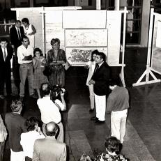 Exposiciones en hall del campus UNaM, 1993.