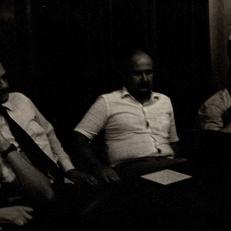 Reunión de consejo académico en el marco de elecciones a decano para la FCE-UNaM, 1986