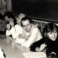  Reunión de consejo académico en el marco de elecciones de decano FCEQyN-UNaM, 1986.