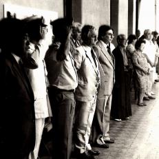 Inauguración del Centro Cultural Areu Crespo en la Bajada Vieja Nº 1687. Año 1988-1990.