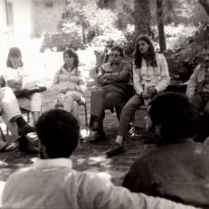 Reuniones organizativas en el Centro Cultural Areu Crespo. Bajada Vieja Nº 1687, 1988-1990.