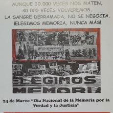 Afiche Día Nacional de la Memoria por la Verdad y la Justicia, 2012.